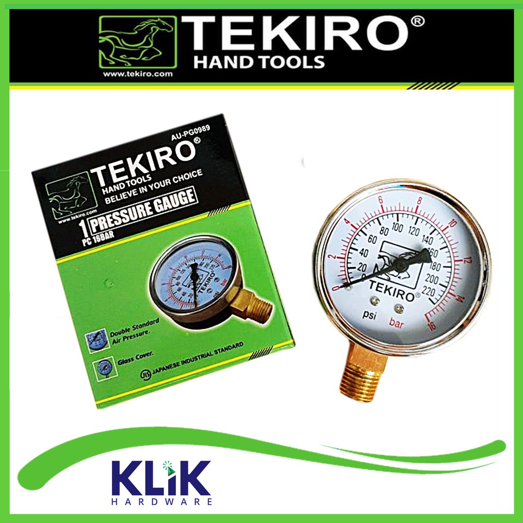 Tekiro Pressure Gauge Manometer 2.5 Inch - Alat Pengukur Tekanan