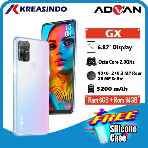 Advan GX 6/64 Ram 6GB Internal 64GB Garansi Resmi
