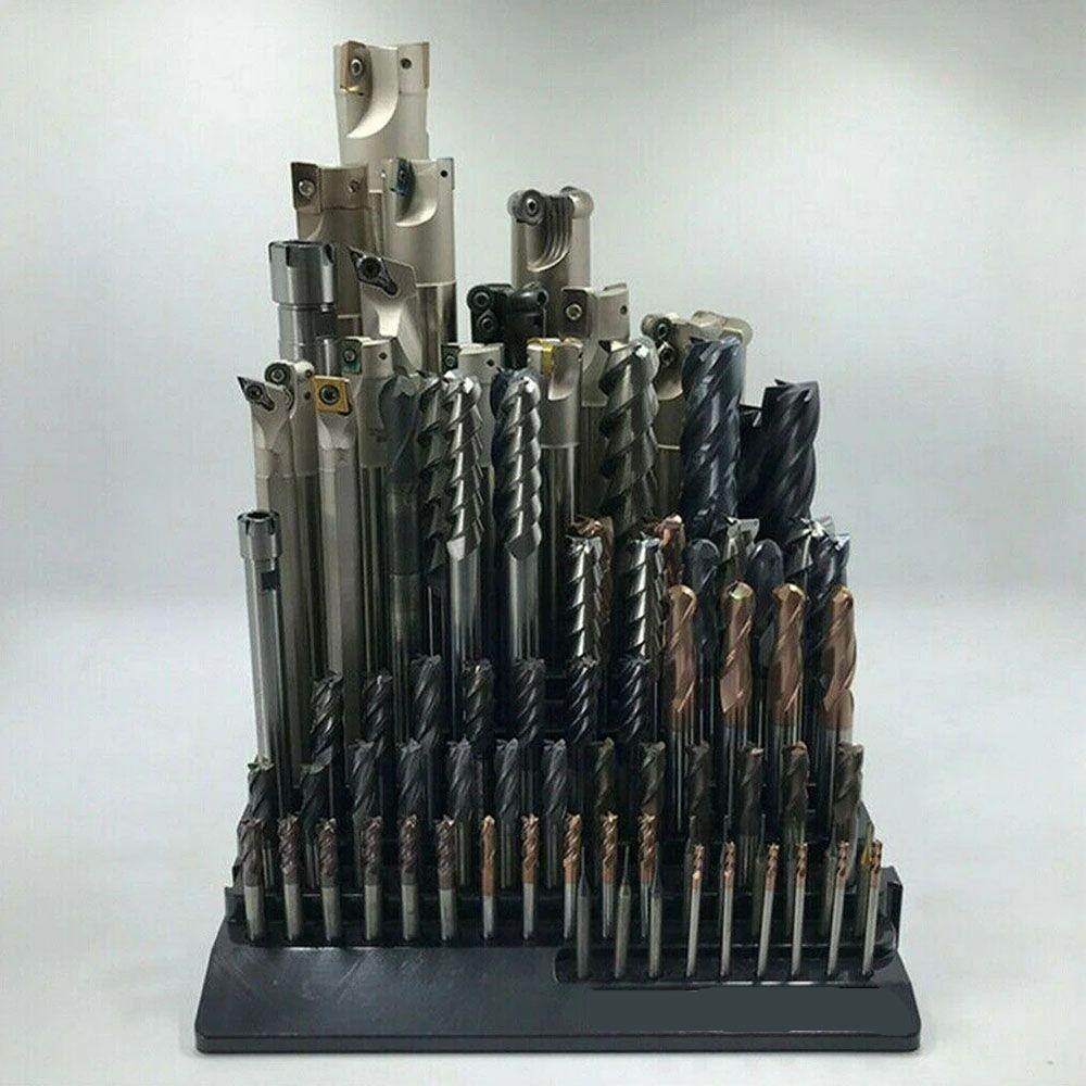 Solighter Drill Organizer Kotak Penyimpanan Hemat Ruang Awet Dilepas Rak Bor Alat Bubut CNC Drill Bit Holder