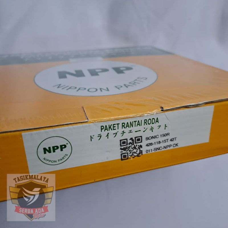 GEAR SET SONIC 150R 428-118-15T 42T NPP PAKET RANTAI RODA