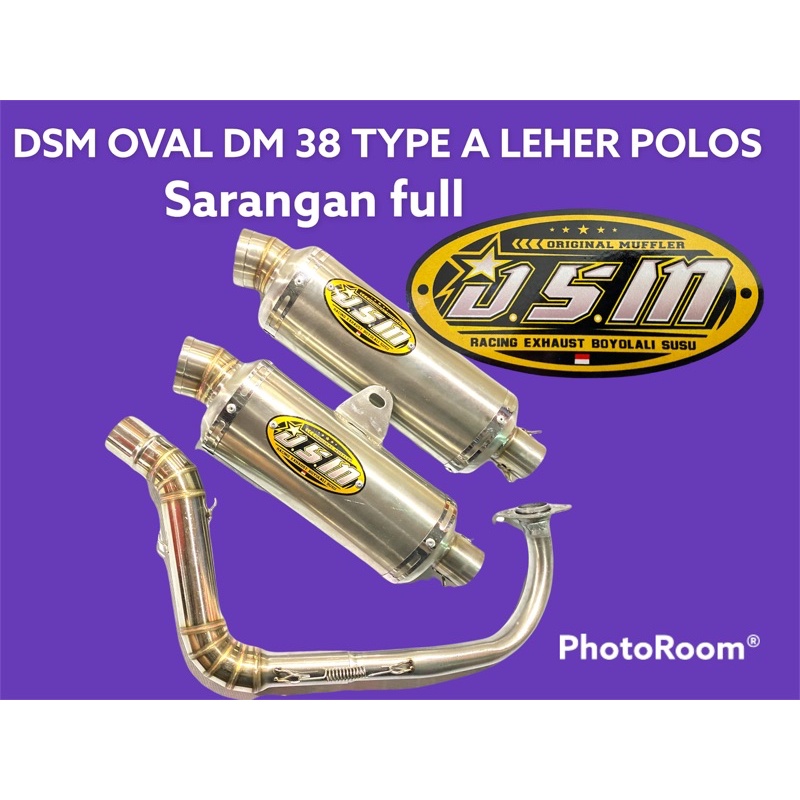 Knalpot Dsm Oval D38 leher beat fi beat carbu slencer original dsm