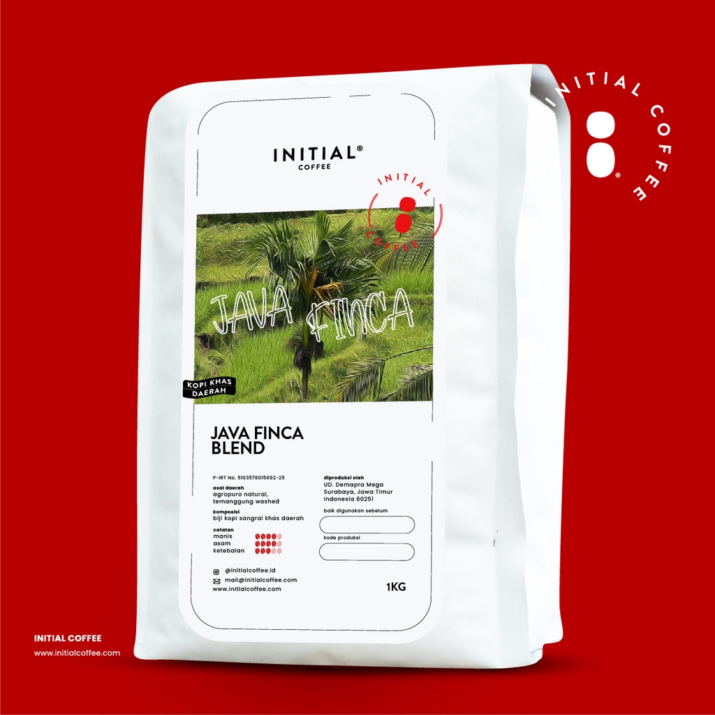 

Kopi Houseblend Arabica Java Finca Blend 1kg - Initial Coffee Roasters - Biji utuh/bubuk