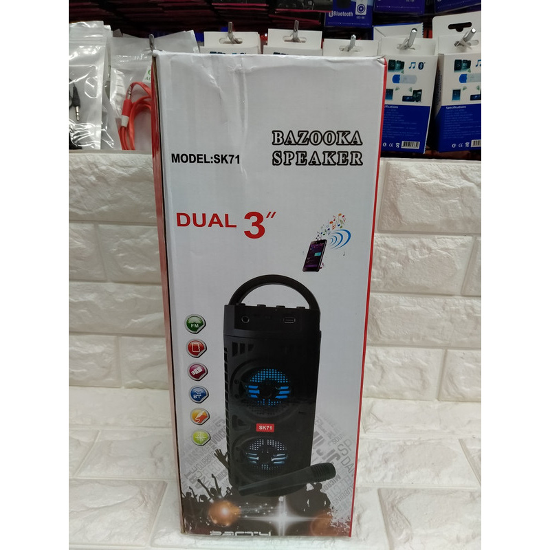 PORTABLE SPEAKER BLUETOOTH BT WIRELESS + Mic SK-71 SK 71