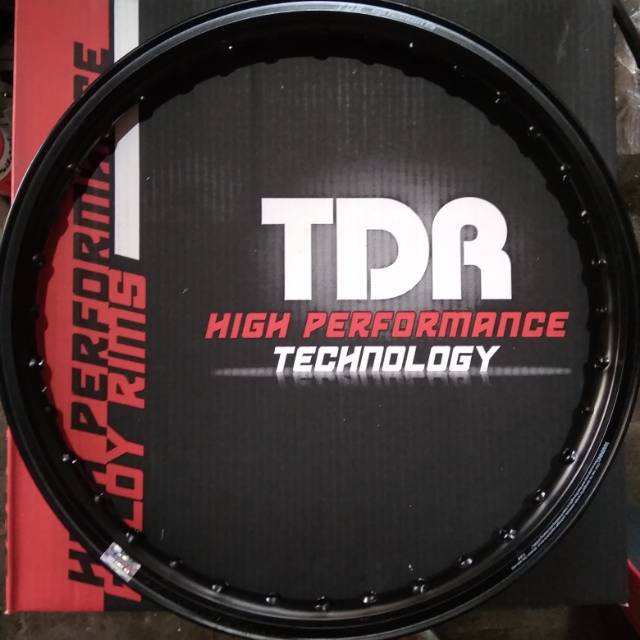 Velg TDR ER shape Hitam / Silver 140 ring 17