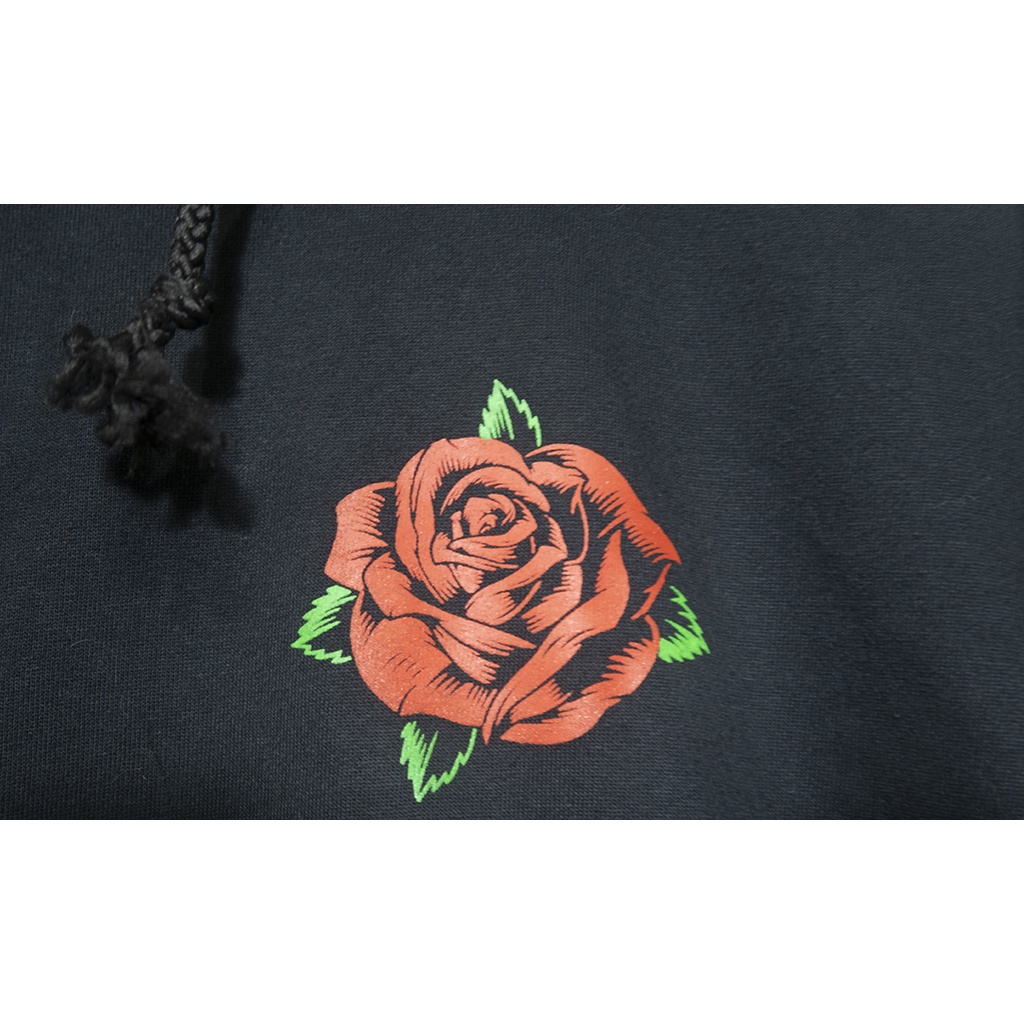 Hoodie - Rose - Black - Hitam - Sweater - Travolt