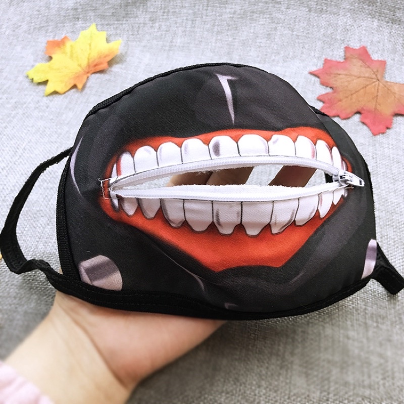 Masker Zipper Tokyo Ghoul Ghost Kaneki Ken New - Mask Tokyo Ghoul