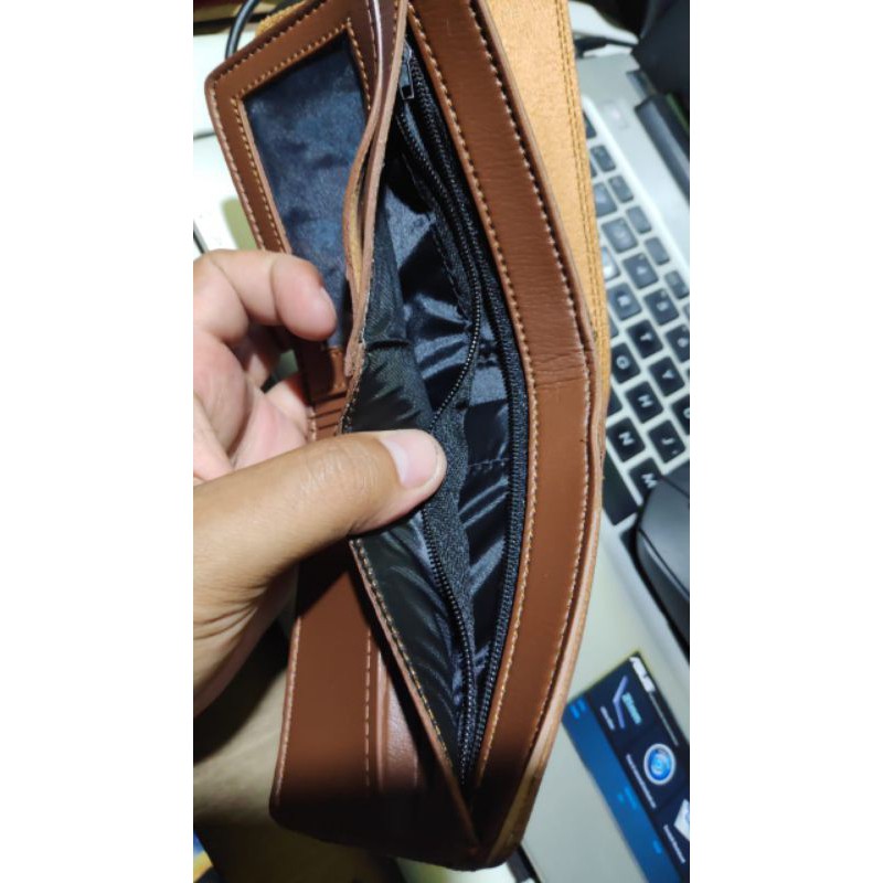 [COD] Dompet pria kulit sintetis kombinasi terbaru