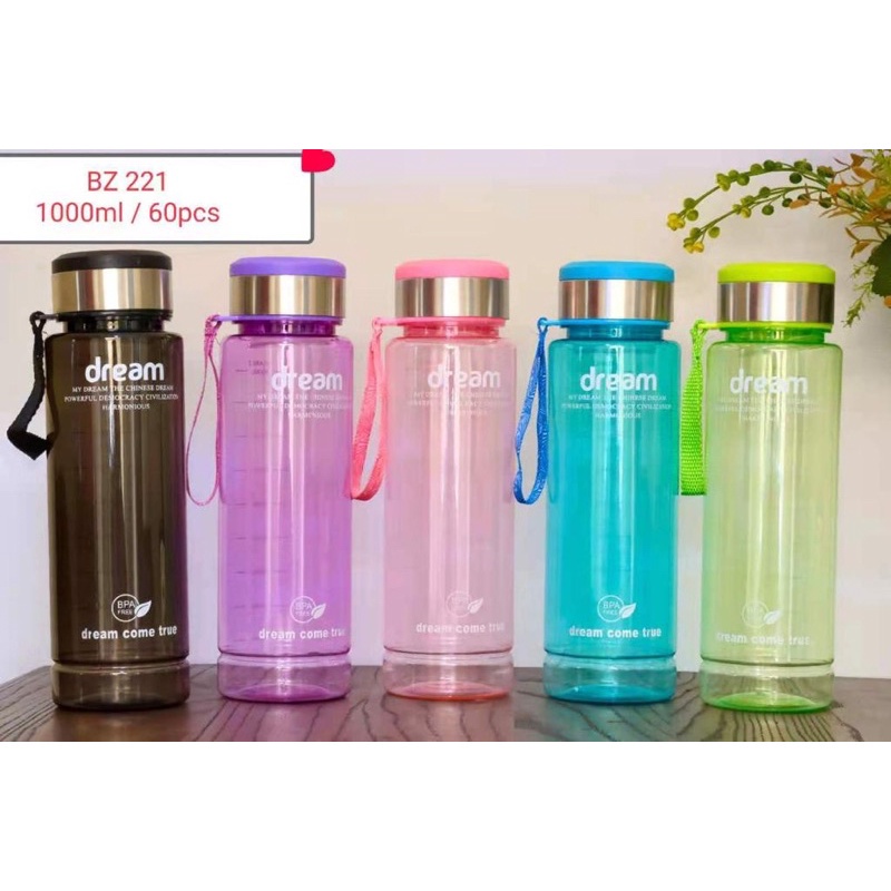 BOTOL MINUM DREAM 1 LITER / BOTOL AIR MINUM WARNA WARNI 1 LITER 221