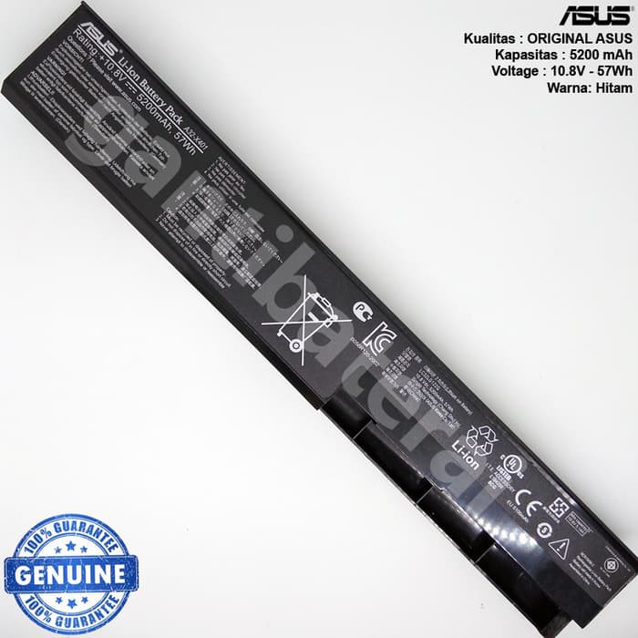 Original Baterai battery batre Asus X401, X401A, X401U, X501, X501A, X501U, A32-X401