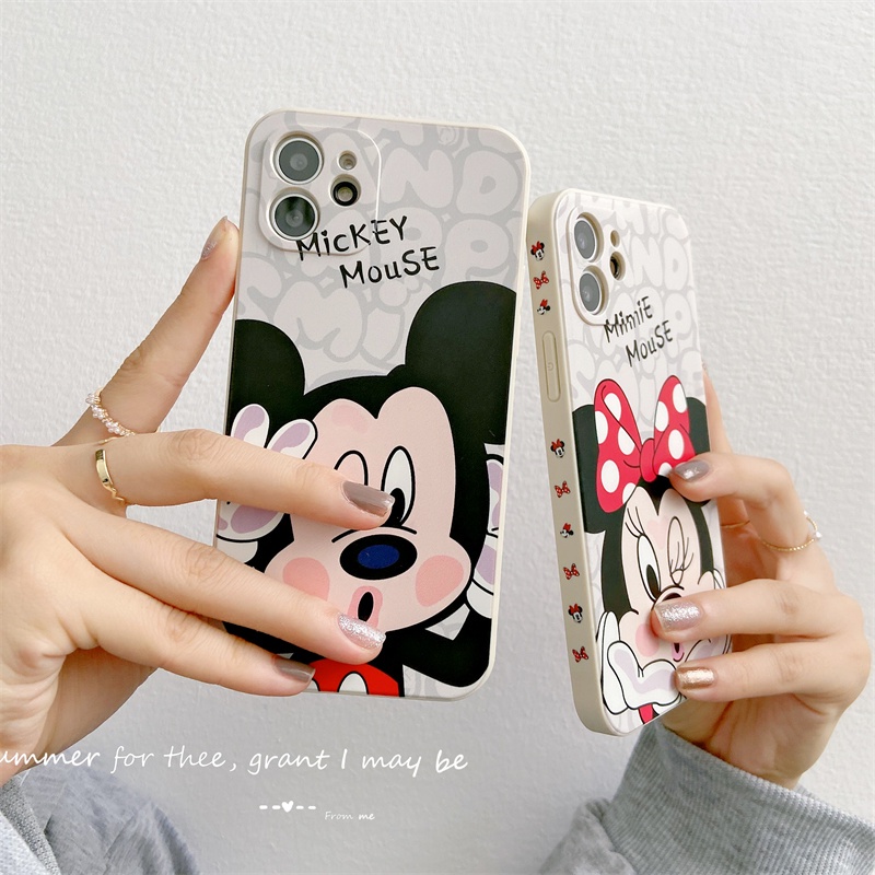 Mickey Minnie casing iPhone 12 pro max 11 pro max Xs max XR 7/8/se2020 7plus/8plus 6/6s plus Disney soft case anti-drop capa para iphone