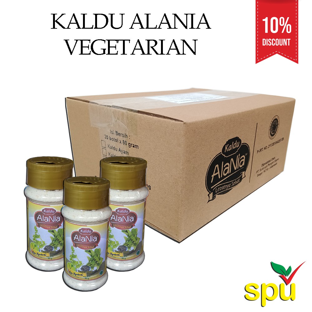 

Kaldu AlaNia Vegetarian Paket 1 Karton - Kaldu Sehat Non MSG - Kaldu MPASI