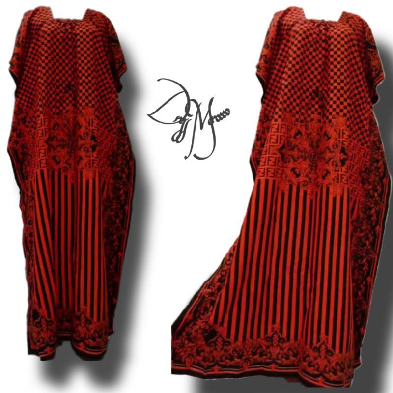 Dress Marocco Batik Sultan Wanita Jumbo Lengan Pendek