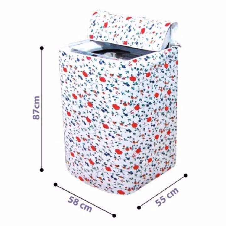 Cover Mesin Cuci Pelindung Mesin Cuci Bahan Plastik PEVA Dekorasi-6