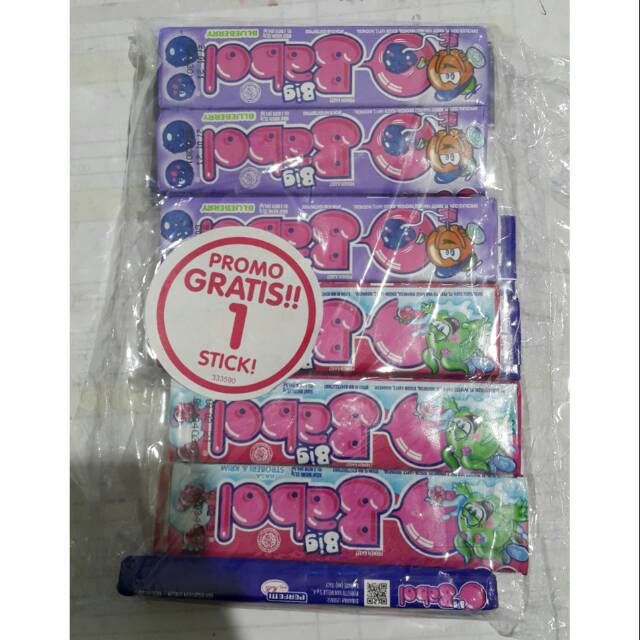 

PERMEN KARET BIG BABOL STICK 1 SAK ISI 12 + BONUS 1