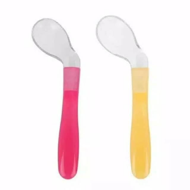 Sendok Bayi/ Baby Spoon Silicone/ Sendok Bayi Belaja Makan/ Sendok Makan Bayi