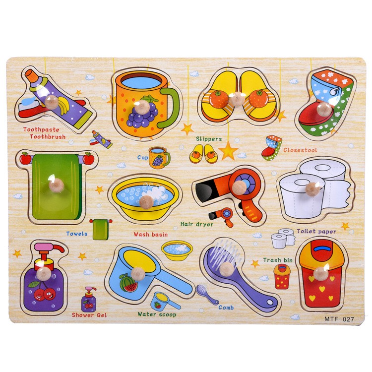 [tma] Mainan Puzzle Knob Kayu / Wooden Puzzle Knob / Puzzle Paku / Mainan Edukasi Puzzle Background