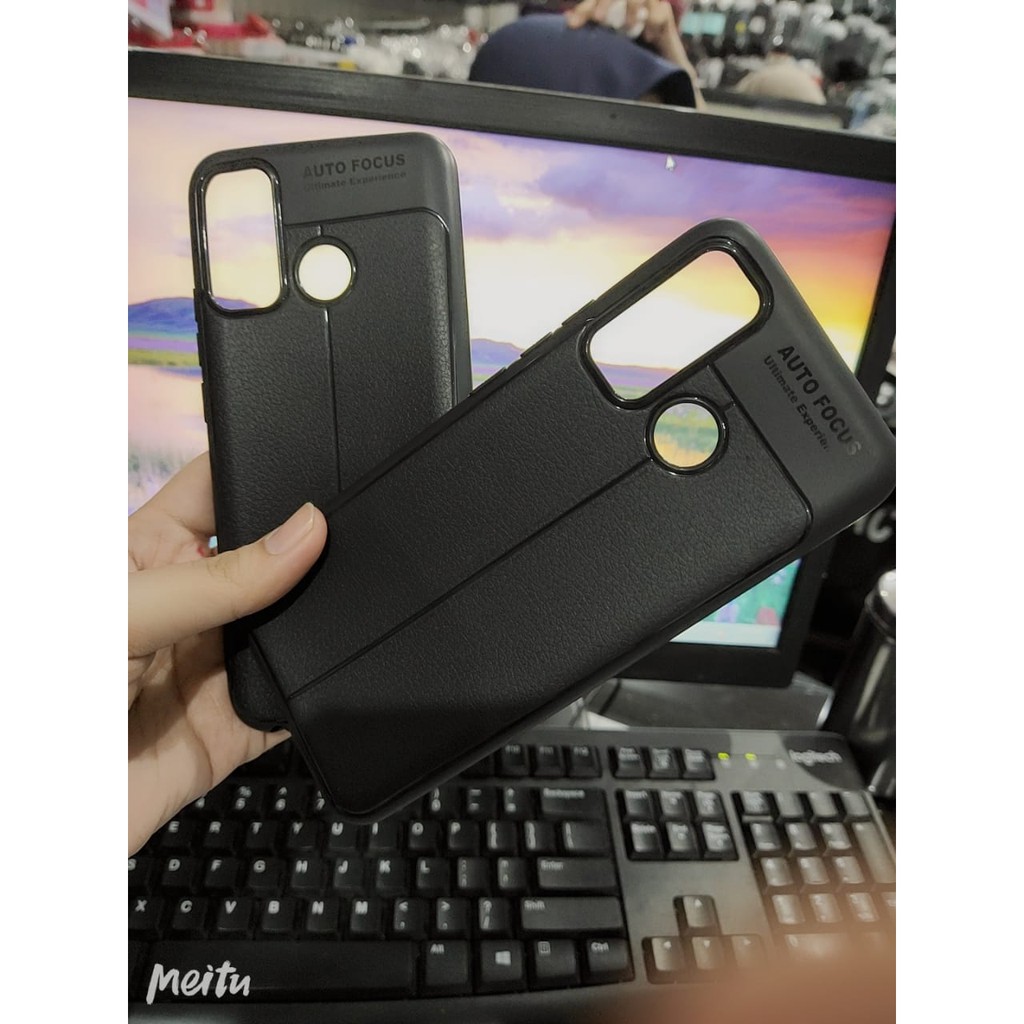 Auto Fokus Infinix Hot 9 6.6 inchi Leather Soft Case Hot 9 AUTOFOCUS Motif Kulit Jeruk