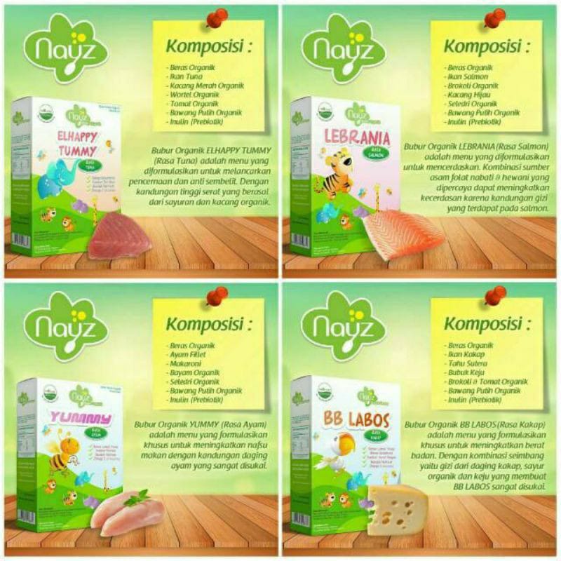 Nayz Bubur Bayi Beras Organik - 275g (Kotak)