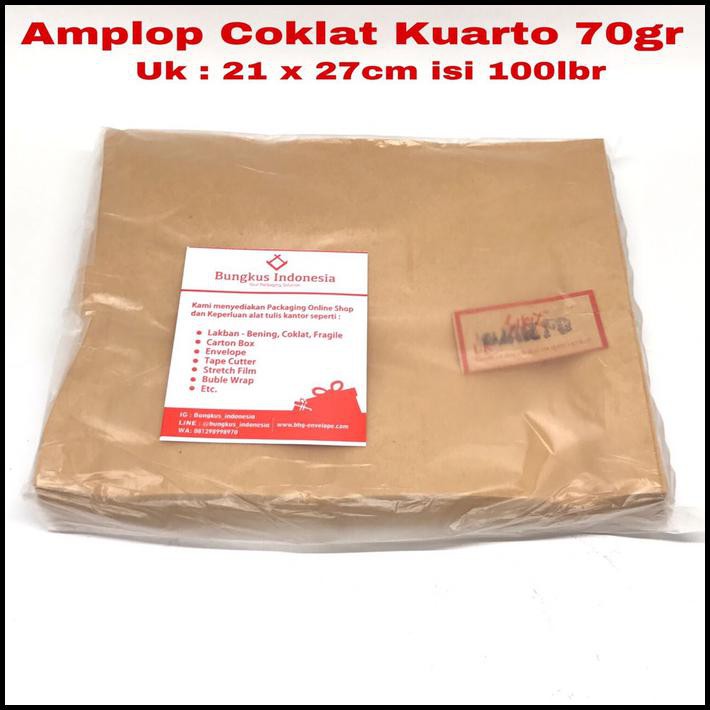 

(Best Seller!!) Amplop Coklat Kuarto Isi 100