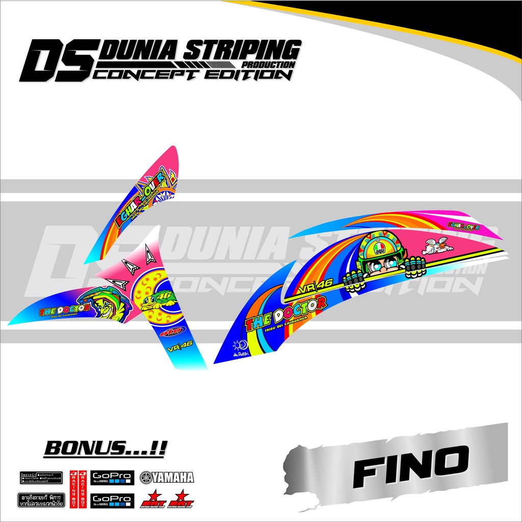 Sticker Striping Fino FI List Variasi DS-05