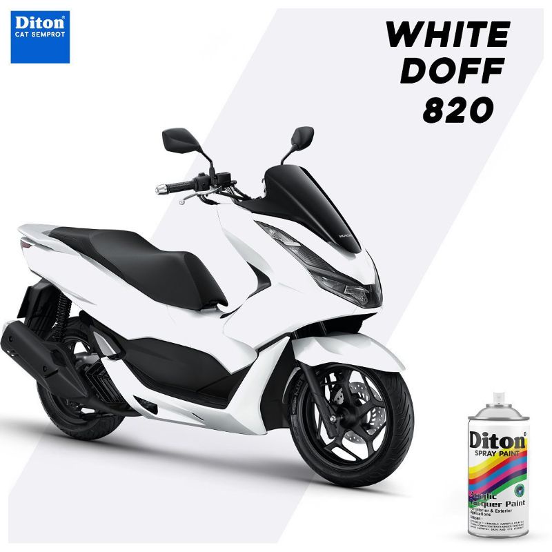 Pilok Putih Dop White Doff Paket Diton 3 Klg Cat Semprot Sepeda Motor Mobil Velg Helm Rangka