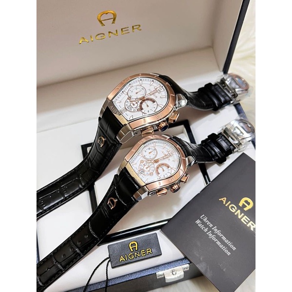 Jam tangan couple pria&wanita aigner palermo