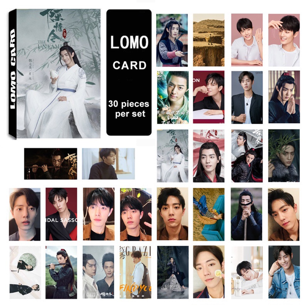 QUINTON 30 Sheets/Set Chen Qing Ling LOMO Card Fans Photocard Xiao Zhan Postcard Gift Mini Idol Star surroundings The Grand-Master Of Demonic Wang Yibo Message Card