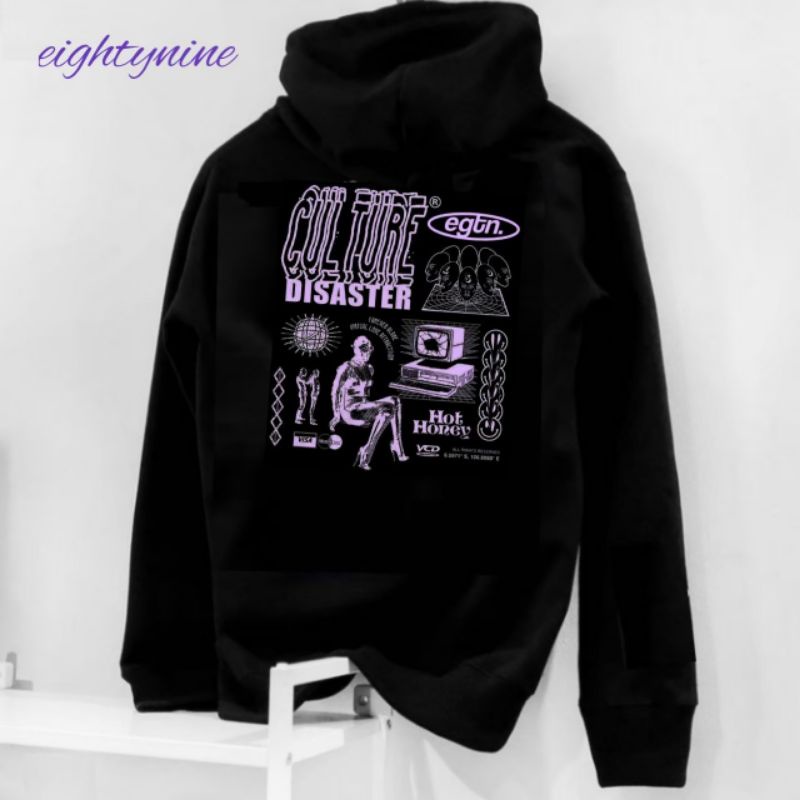 Sweater Hoodie Eighty Nine Unisex Color Black Premium