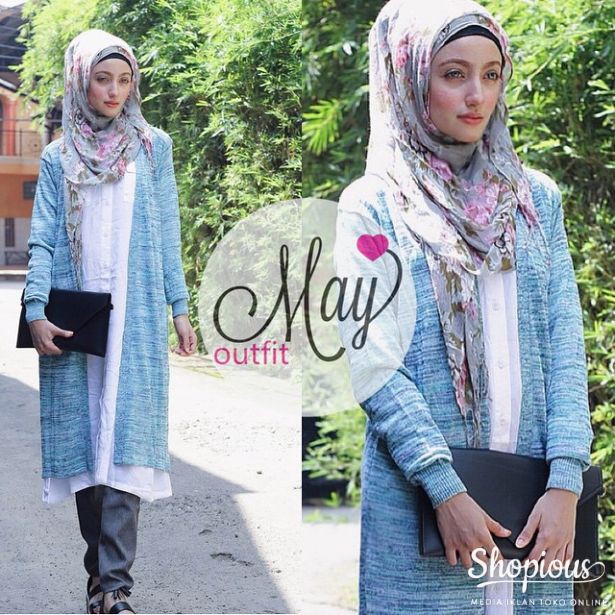 ZAHRA - Cardigan Wanita Rajut Long Twis Cardy