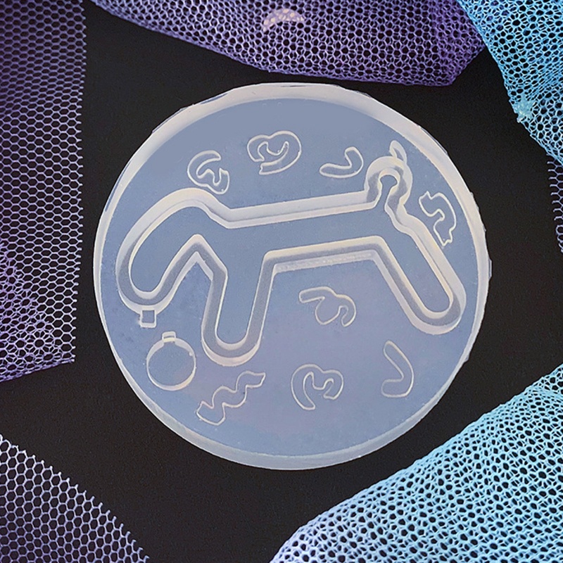 Siy Cetakan Resin Epoksi Bentuk Balon Anjing Bahan Silikon Untuk Gantungan Kunci Handmade