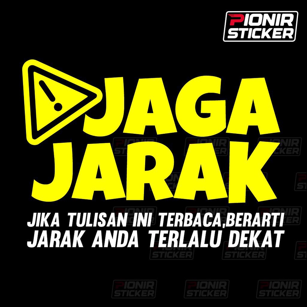 Stiker Jaga Jarak Kaca mobi  Custting Sticker Variasi