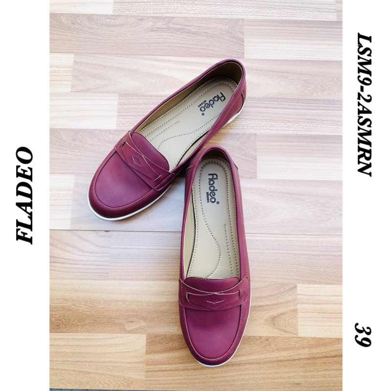 fladeo flat maroon only size 39