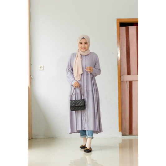 MIDI DRESS RAYON TWILL PREMIUM