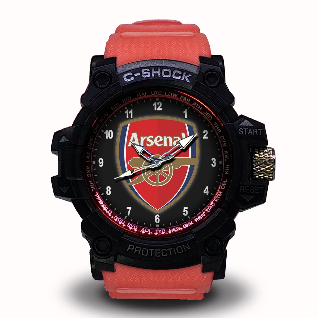 Jam Tangan Arsenal Outdoor List Merah #Hitam