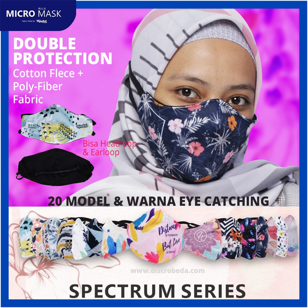  Masker  Hijab Motif  Kain  Non Medis Hijacket Micro Mask 