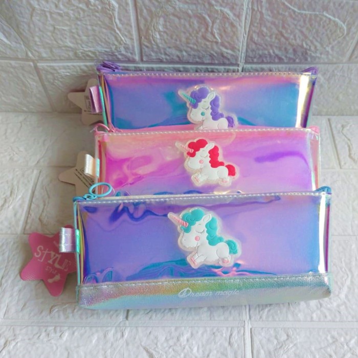 

Pencil Case UNICORN Hologram / Tempat Pensil Seleting