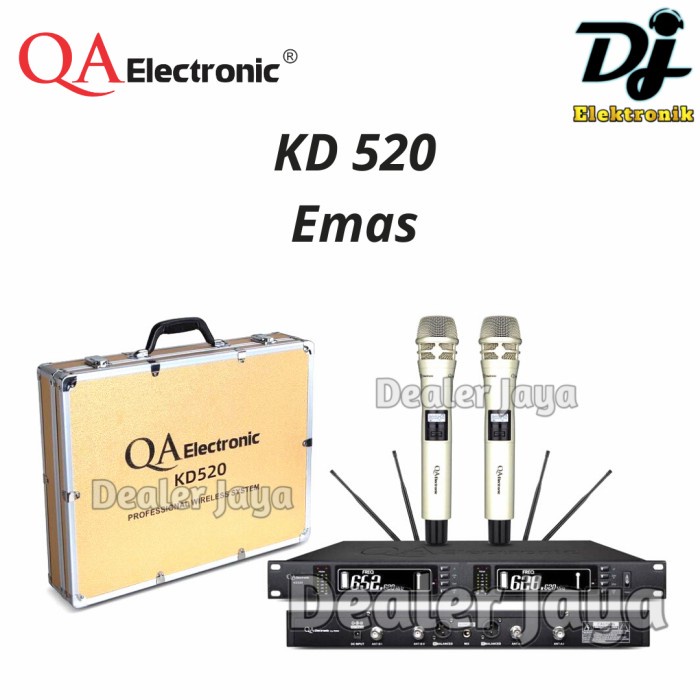 Mic Wireless RDW QA Electronic KD 520 - 2 mic (Putih)