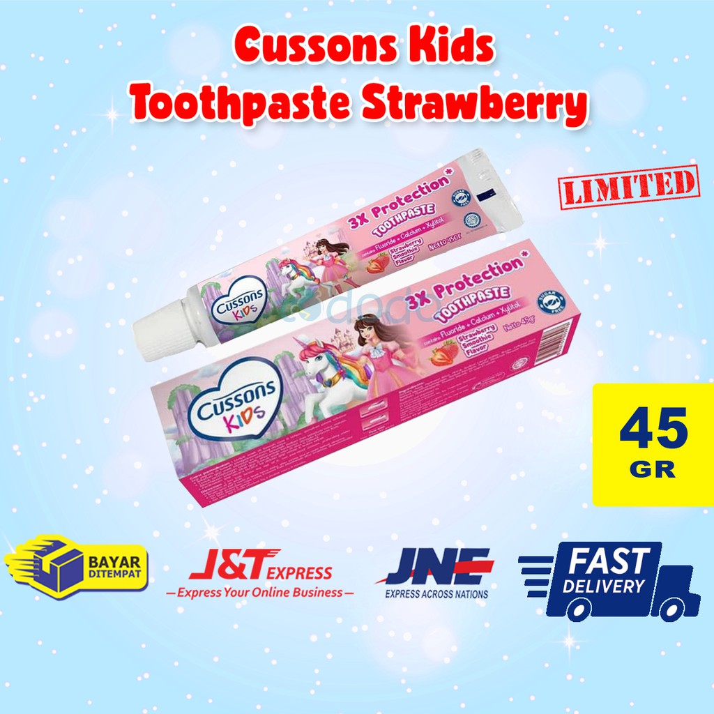 Cussons Kids Toothpaste Strawberry 45 gr / Pasta Gigi Anak