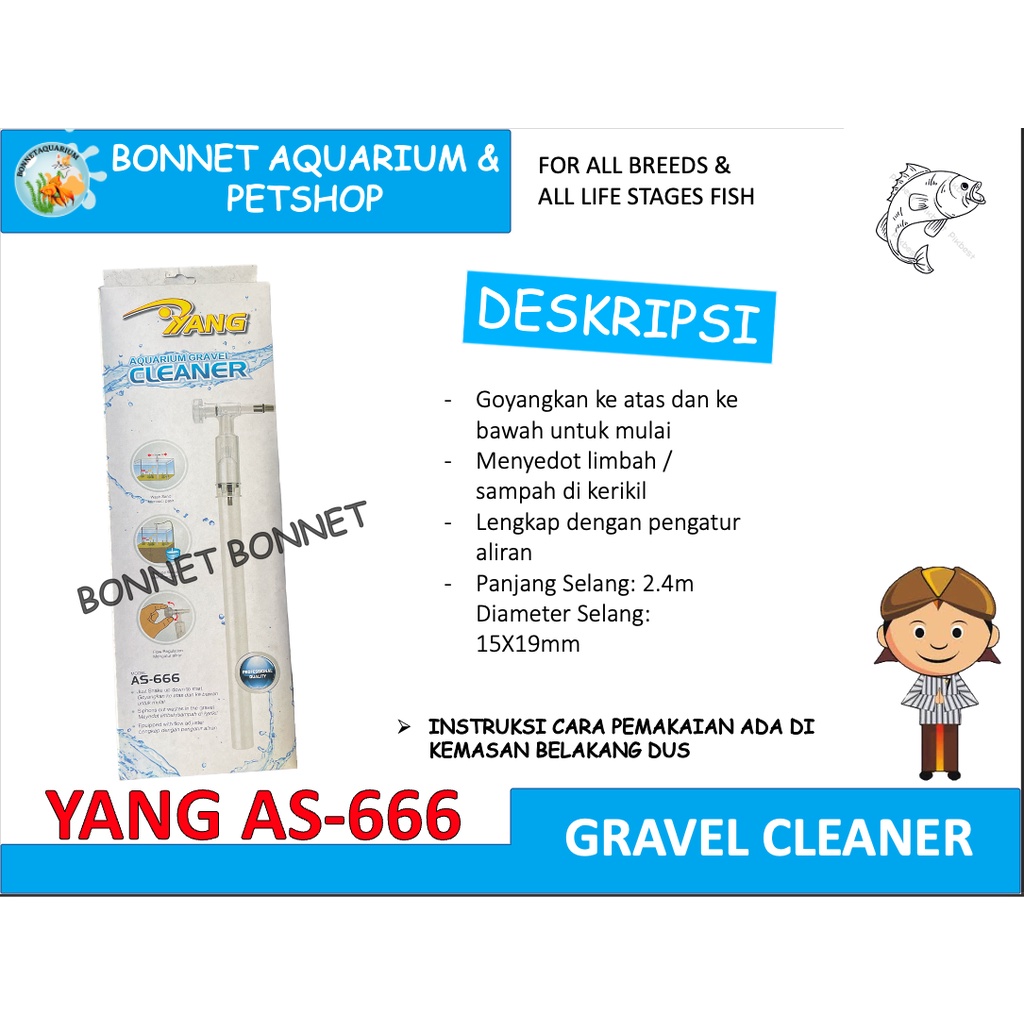 Yang Gravel Cleaner Aquarium / Penyedot Air / Pembersih Aquarium
