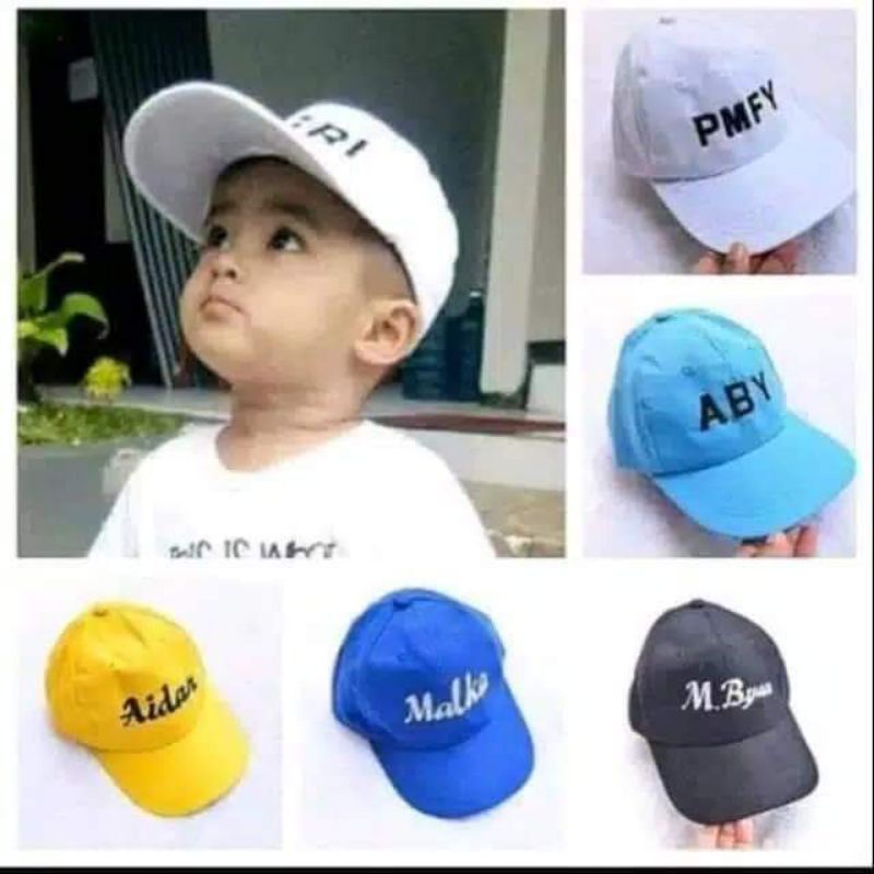 Topi Baseball Anak Free Bordir Nama Suka suka