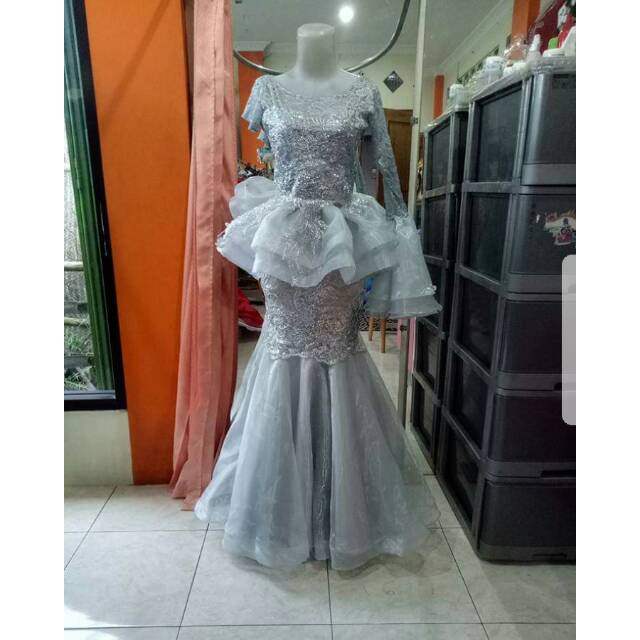 Duyung peplum silfer /kostum pesta /party /baju nyanyi/ singer