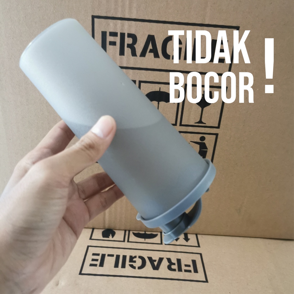 Tumbler Gelas Botol Tutup Flip Flop Shaker Plastik Tebal Warna Warni dengan Tutup Anti Bocor 500 ml Cocok untuk Hadiah Souvenir