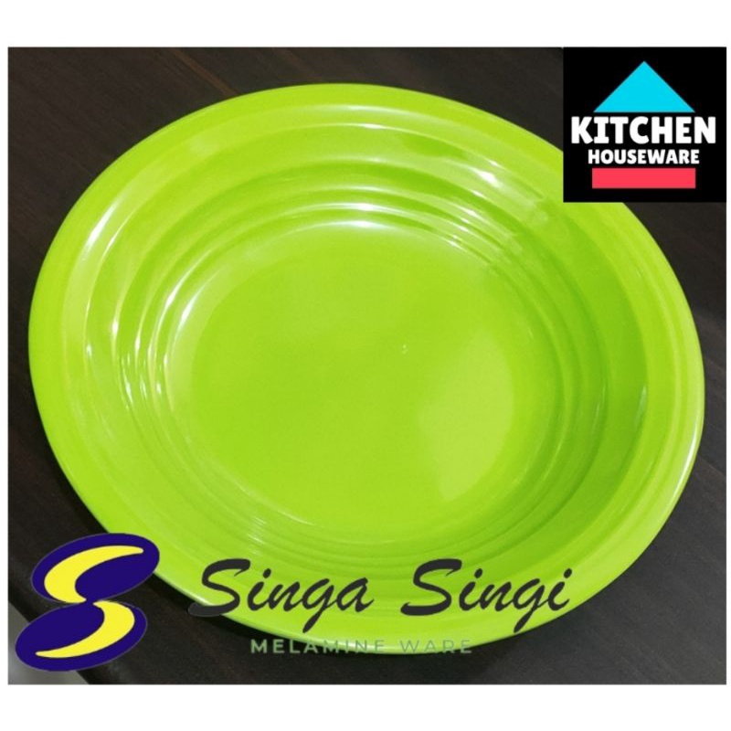 Piring Melamin 3bh Ulir 10 inch Singa Singi