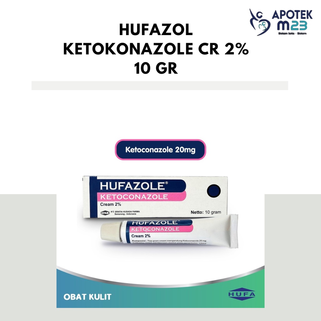 Hufazole - Cream 2% Infeksi Kulit, Salep Gatal - 1 tube