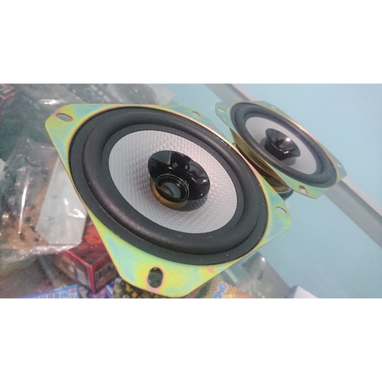 Speaker 2 way COAXIAL 4inch EMAZER SILVER MANTAP 110W