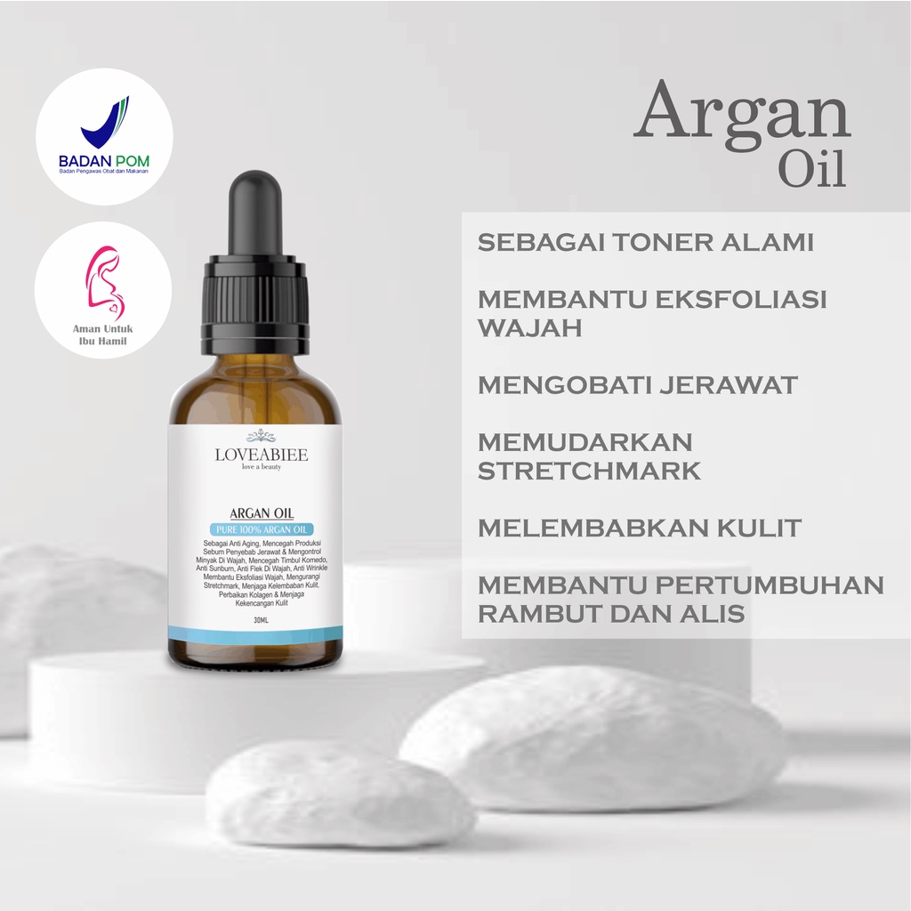 Argan oil 30ml Loveabiee buy 1get 1 untuk Moisturizing Anti Aging