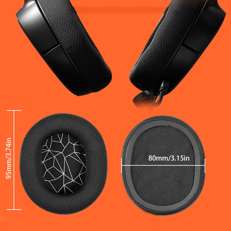 Zzz 1 Pasang Earpads Pengganti Bahan Busa Spons Elastis Untuk Headset Gaming Arctis 3 5 7 Pro