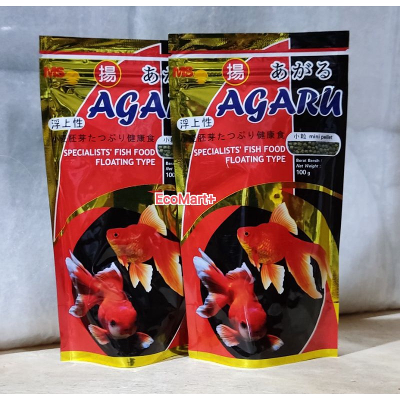 Pakan Ikan Hias AGARU Floating/Apung Fish Food Mini Pellet  100 gr