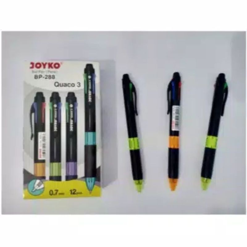 

Pulpen 4 Warna Joyko Quaco 3 BP-288 (LUSIN)