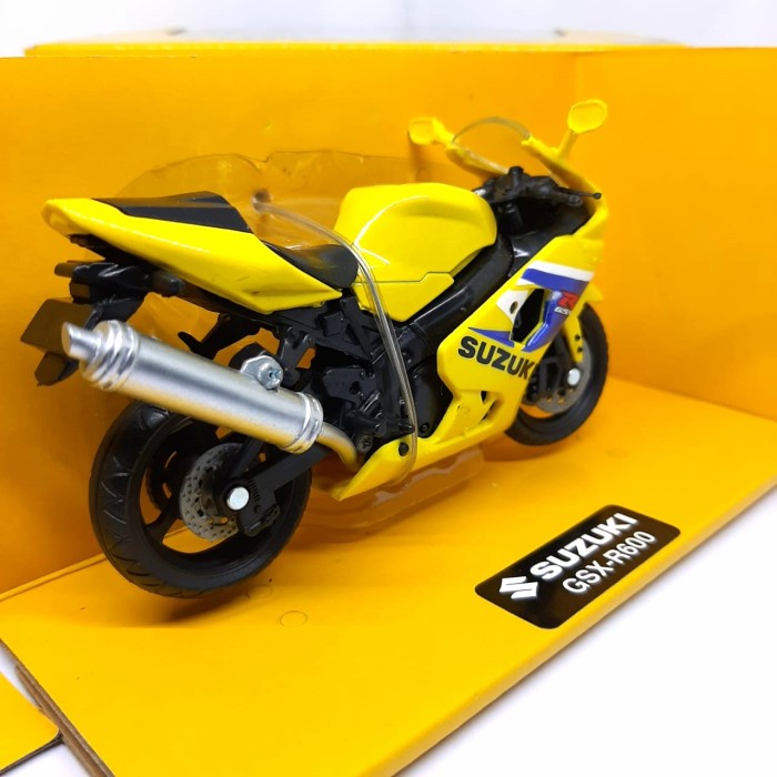 Diecast Miniatur Motor Suzuki GSX R600 sport Mainan Motor Suzuki GSX